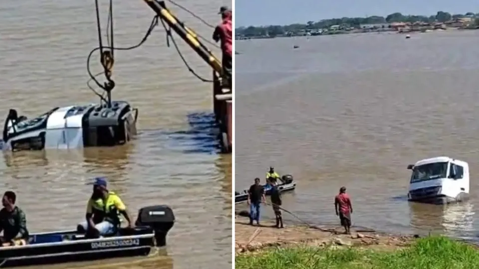 Cavalo mecânico submerso enquanto tentava atravessar para a Bolívia é retirado após dois dias