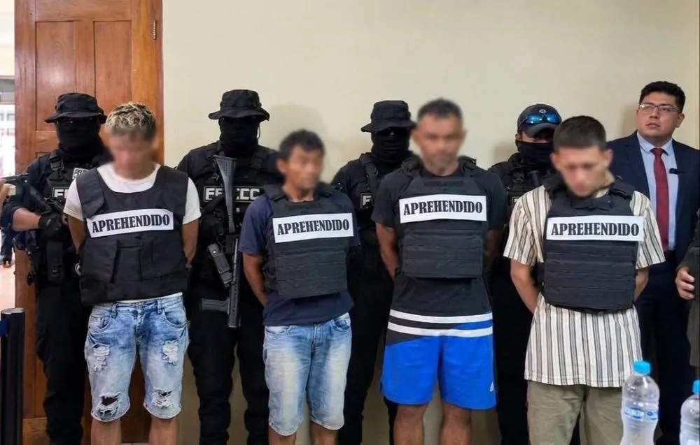 Os quatros presos denunciados